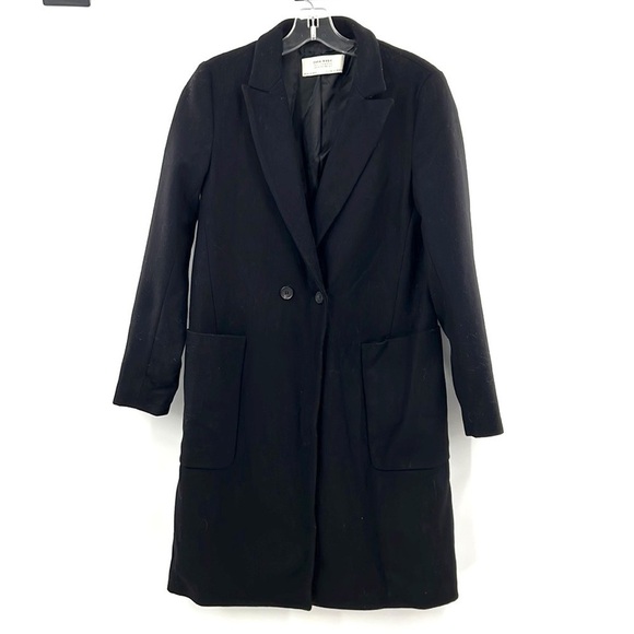 Zara black coat size M double breasted mens - Picture 1 of 9